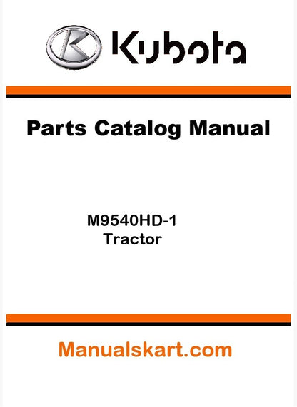 Kubota M9540HD-1 Tractor Parts Catalog Pdf Manual