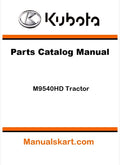 Kubota M9540HD Tractor Parts Catalog Pdf Manual