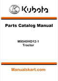 Kubota M9540HD12-1 Tractor Parts Catalog Pdf Manual