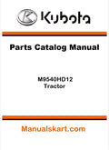 Kubota M9540HD12 Tractor Parts Catalog Pdf Manual