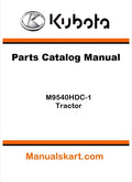 Kubota M9540HDC-1 Tractor Parts Catalog Pdf Manual