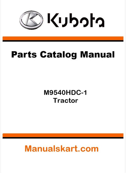 Kubota M9540HDC-1 Tractor Parts Catalog Pdf Manual