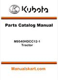 Kubota M9540HDCC12-1 Tractor Parts Catalog Pdf Manual