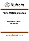 Kubota M9540HFL-1/HFL-1S Tractor Parts Catalog Pdf Manual