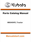 Kubota M9540HFL Tractor Parts Catalog Pdf Manual