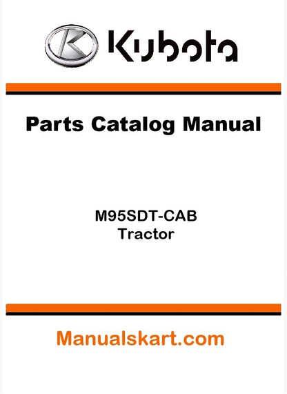 Kubota M95SDT-CAB Tractor Parts Catalog Pdf Manual
