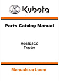 Kubota M96SDSCC Tractor Parts Catalog Pdf Manual