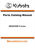 Kubota M96SHDM Tractor Parts Catalog Pdf Manual