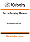 Kubota M9960HD Tractor Parts Catalog Pdf Manual