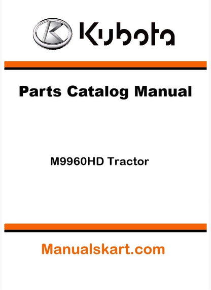 Kubota M9960HD Tractor Parts Catalog Pdf Manual