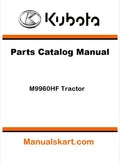 Kubota M9960HF Tractor Parts Catalog Pdf Manual