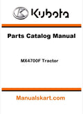 Kubota MX4700F Tractor Parts Catalog Pdf Manual
