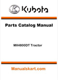 Kubota MX4800DT Tractor Parts Catalog Pdf Manual