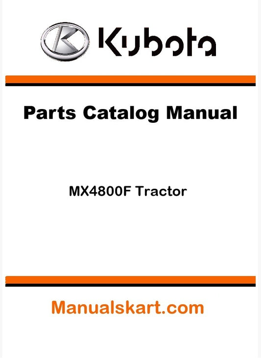 Kubota MX4800F Tractor Parts Catalog Pdf Manual