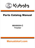 Kubota MX4900H-C Tractor Parts Catalog Pdf Manual