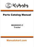 Kubota MX4900HC-C Tractor Parts Catalog Pdf Manual