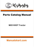 Kubota MX5100DT Tractor Parts Catalog Pdf Manual