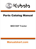 Kubota MX5100F Tractor Parts Catalog Pdf Manual