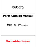 Kubota MX5100H Tractor Pdf Parts Catalog Manual