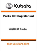 Kubota MX5200DT Tractor Parts Catalog Pdf Manual