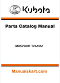 Kubota MX5200H Tractor Parts Catalog Pdf Manual