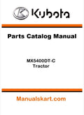 Kubota MX5400DT-C Tractor Parts Catalog Pdf Manual