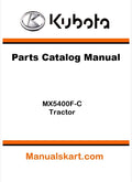 Kubota MX5400F-C Tractor Parts Catalog Pdf Manual