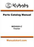 Kubota MX5400H-C Tractor Parts Catalog Pdf Manual