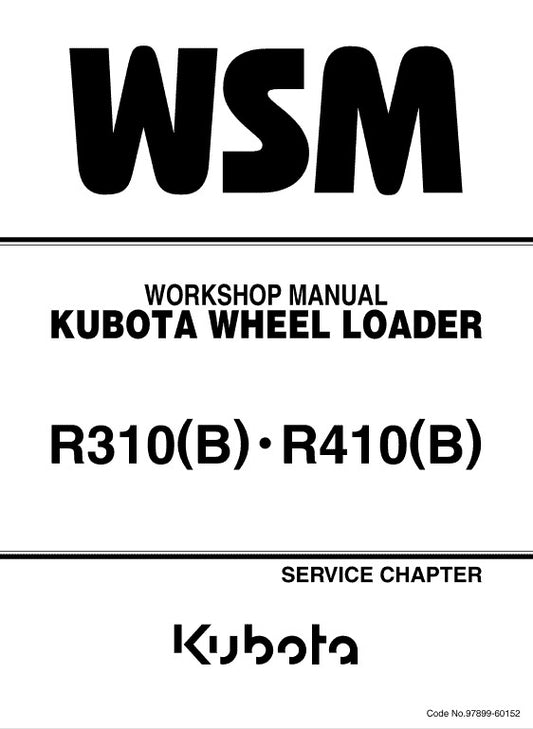 Kubota R310(b), R410(b) Wheel Loader Pdf Repair Service Manual