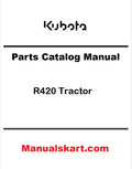 Kubota R420 Tractor Pdf Parts Catalog Manual