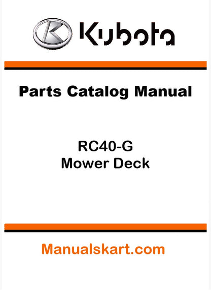 Kubota RC40-G Mower Deck Pdf Parts Catalog Manual