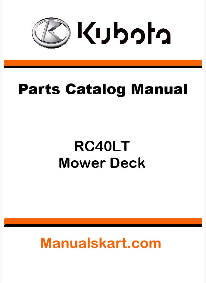 Kubota RC40LT Mower Deck Pdf Parts Catalog Manual