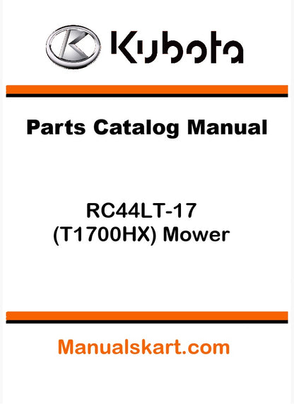 Kubota RC44LT-17 (T1700HX) Mower Pdf Parts Catalog Manual