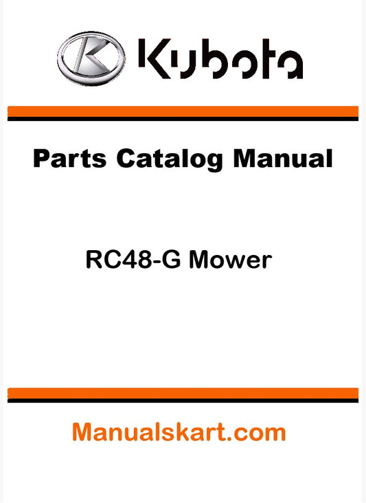 Kubota RC48-G Mower Pdf Parts Catalog Manual