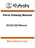 Kubota RC48-G20 Mower Pdf Parts Catalog Manual