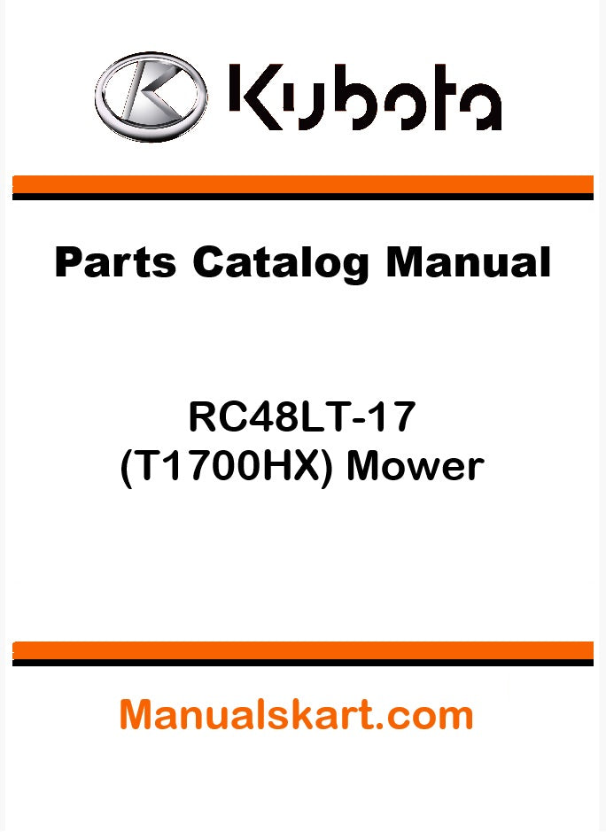 Kubota RC48LT-17 (T1700HX) Mower Pdf Parts Catalog Manual