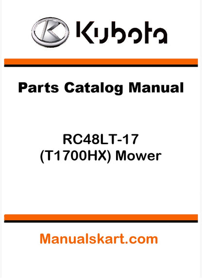 Kubota RC48LT-17 (T1700HX) Mower Pdf Parts Catalog Manual
