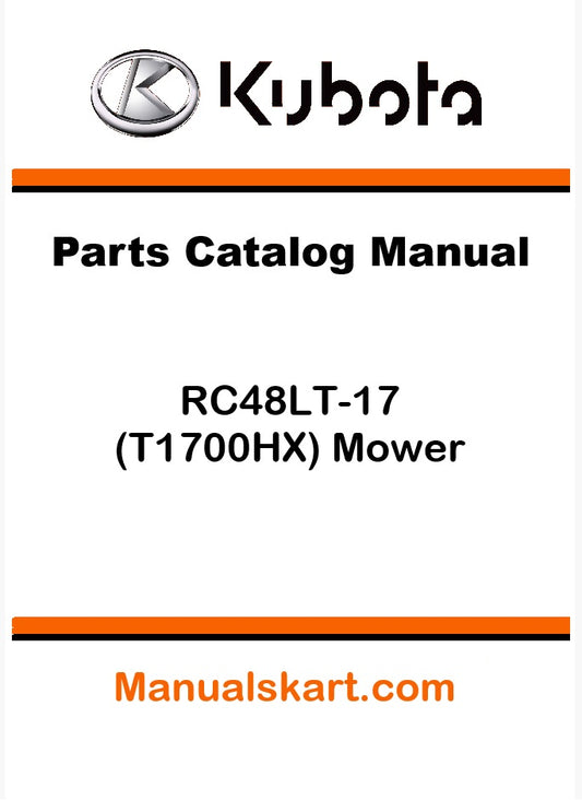 Kubota RC48LT-17 (T1700HX) Mower Pdf Parts Catalog Manual