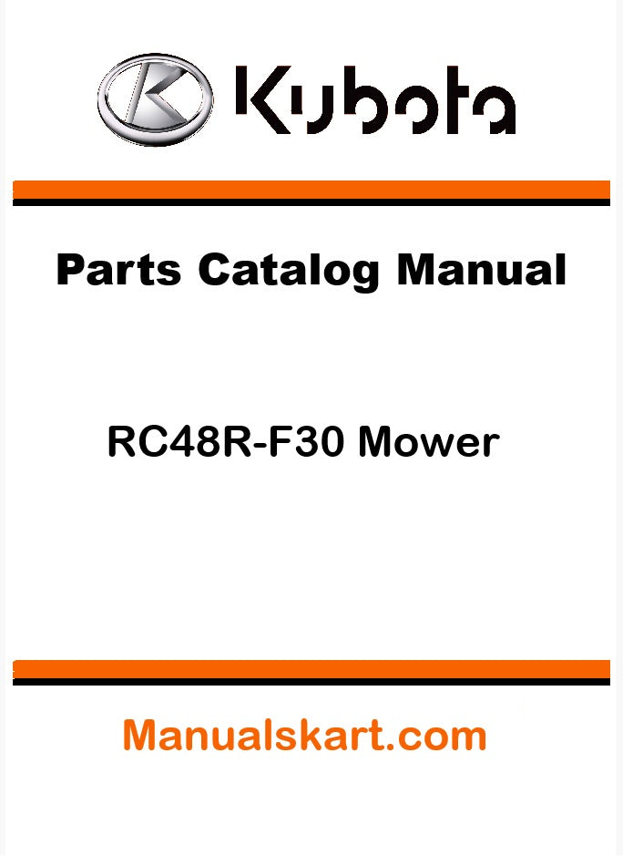 Kubota RC48R-F30 Mower Pdf Parts Catalog Manual