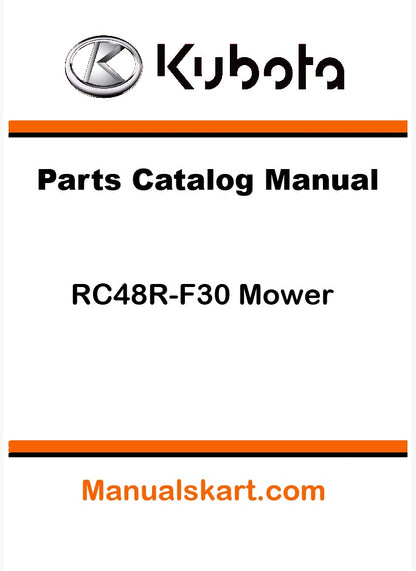 Kubota RC48R-F30 Mower Pdf Parts Catalog Manual