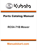 Kubota RC54-71B Mower Pdf Parts Catalog Manual