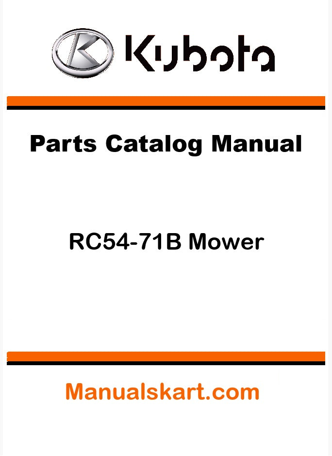 Kubota RC54-71B Mower Pdf Parts Catalog Manual