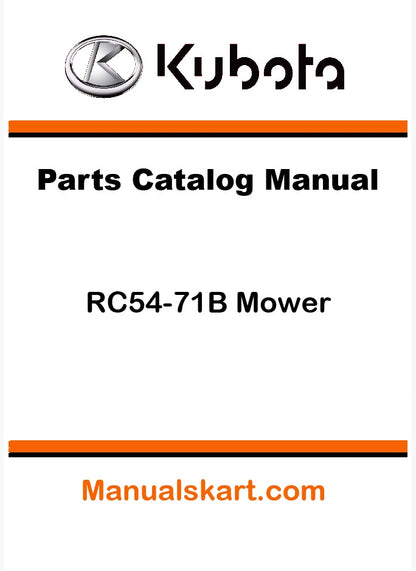 Kubota RC54-71B Mower Pdf Parts Catalog Manual
