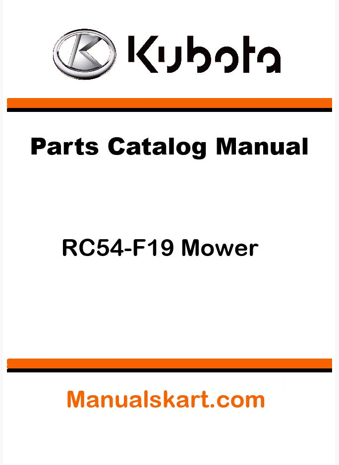Kubota RC54-F19 Mower Pdf Parts Catalog Manual