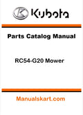 Kubota RC54-G20 Mower Pdf Parts Catalog Manual