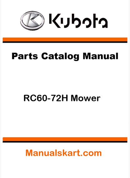 Kubota RC60-72H Mower Pdf Parts Catalog Manual