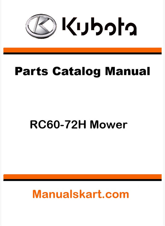 Kubota RC60-72H Mower Pdf Parts Catalog Manual