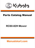 Kubota RC60-82H Mower Pdf Parts Catalog Manual