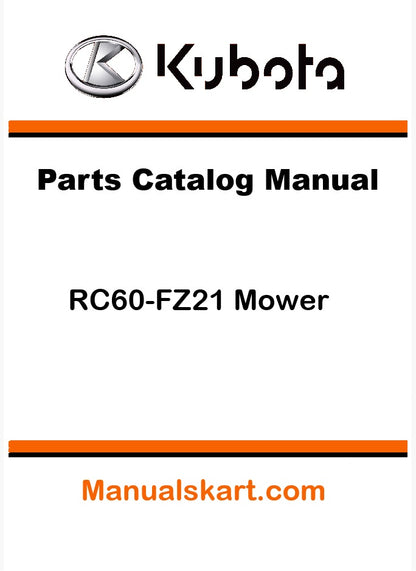 Kubota RC60-FZ21 Mower Pdf Parts Catalog Manual