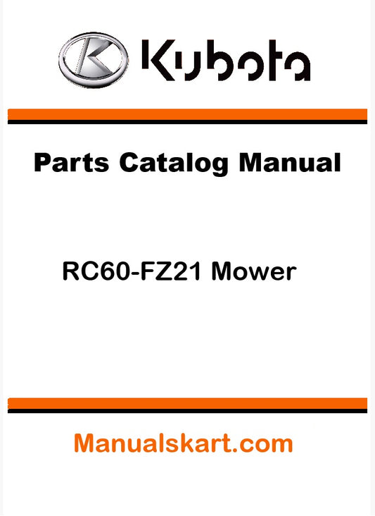 Kubota RC60-FZ21 Mower Pdf Parts Catalog Manual